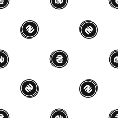 Madeni para hryvnia desen sorunsuz siyah