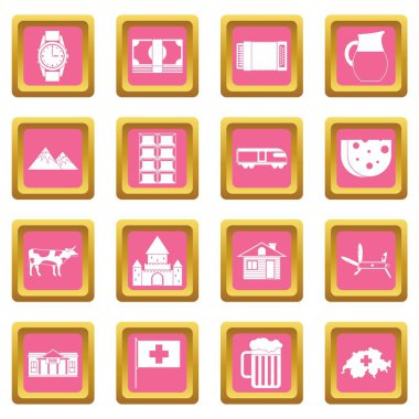 İsviçre simgeler pembe