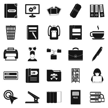 Dosya Icons set, basit tarzı