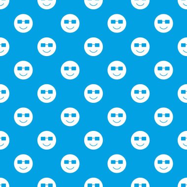 Gülümseyen emotpattern kesintisiz mavi