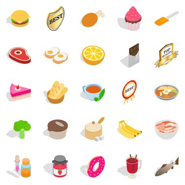 Smoothies Icons set, izometrik stili