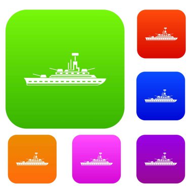 Askeri savaş gemisi koleksiyonu ayarla