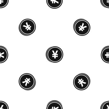 Para yen desen sorunsuz siyah