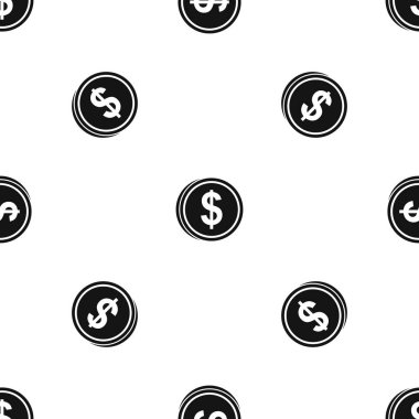 Para doları desen sorunsuz siyah