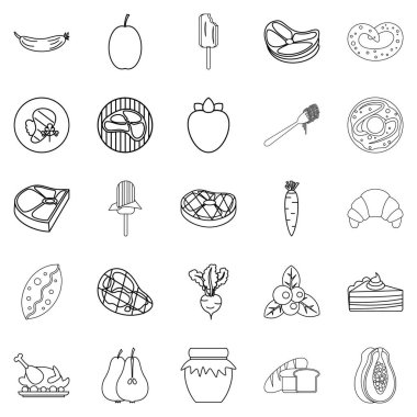 Punch Icons set, anahat stili