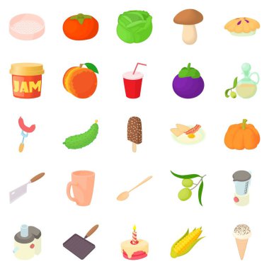 Icons set, karikatür tarzı kaynatın