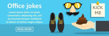 Ofis şakalar afiş yatay kavramı