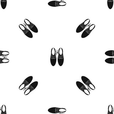 Sorunsuz siyah ayakkabı şaka bağlı dantel desen