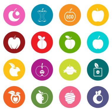 Çok renkli Apple Icons set