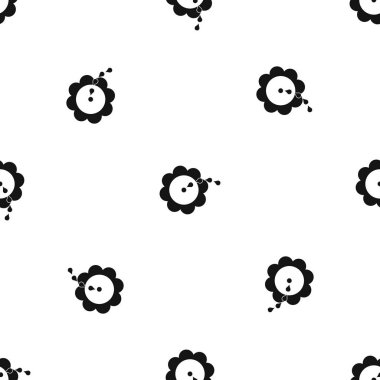 Sulama çiçek deseni sorunsuz siyah