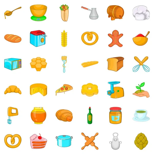 Pişirme Icons set, karikatür tarzı