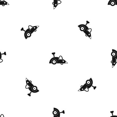 Clockwork fare desen sorunsuz siyah