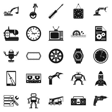 Makine Icons set, basit tarzı