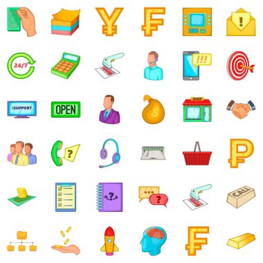 ATM Icons set, karikatür tarzı