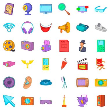 Aktör Icons set, karikatür tarzı