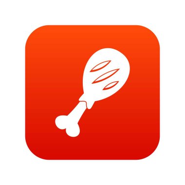 Bacak domuz simgesi dijital kırmızı