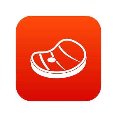 Biftek et simgesini dijital kırmızı