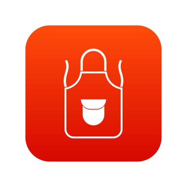 Cep simgesi dijital kırmızı önlük