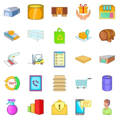 Stok simgeler kümesi, karikatür tarzı