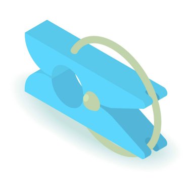 Clothespin simgesi, izometrik 3d stili