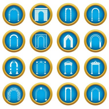 Arch simgeleri mavi daire kümesi