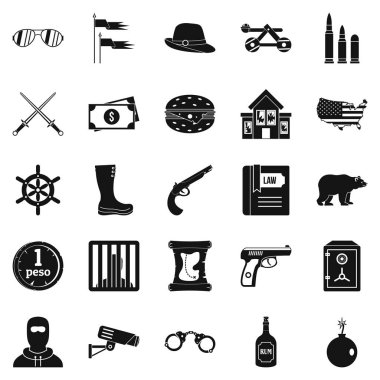 Tabanca Icons set, basit tarzı