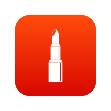 Ruj simgesi dijital kırmızı beyaz vektör illüstrasyon izole herhangi bir tasarım için