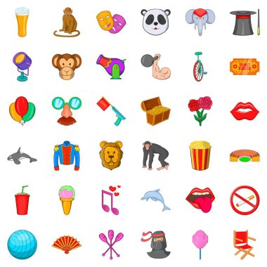 Maymun Icons set, karikatür tarzı