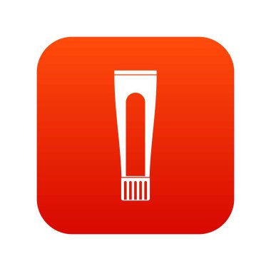 Diş macunu tüpü simgesi dijital kırmızı