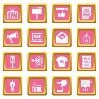 Reklam simgeler pembe