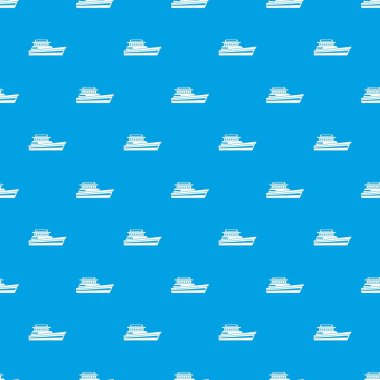 Büyük powerboat desen kesintisiz mavi