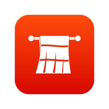 Dijital kırmızı simge bir askı havluya