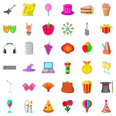 Madalya Icons set, karikatür tarzı