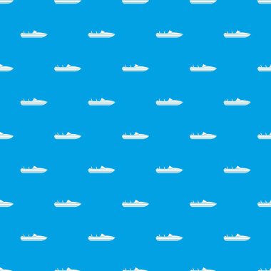 Küçük powerboat desen kesintisiz mavi
