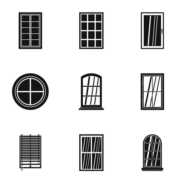 Набір піктограм вікна, простий стиль — стоковий вектор