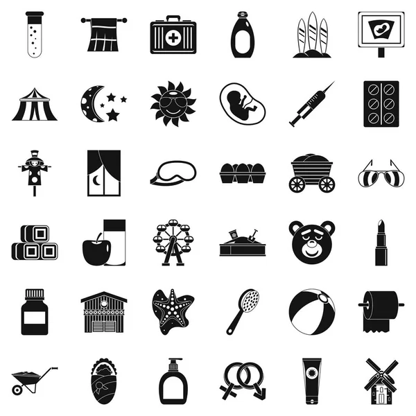 Sağlık Icons set, basit tarzı