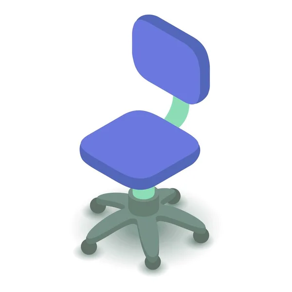 Icono de silla azul, estilo isométrico 3d — Vector de stock