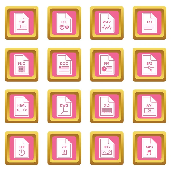 Αρχείο μορφή εικονιδίων ροζ — Διανυσματικό Αρχείο