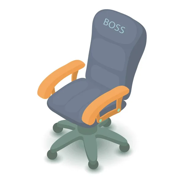 Kontor stol ikon, isometrisk 3d-stil — Stock vektor