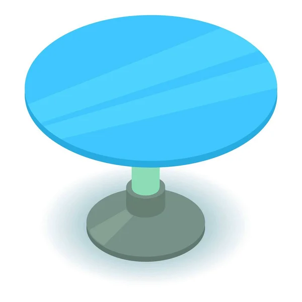 ラウンド テーブル アイコン、等角投影の 3d スタイル — ストックベクタ