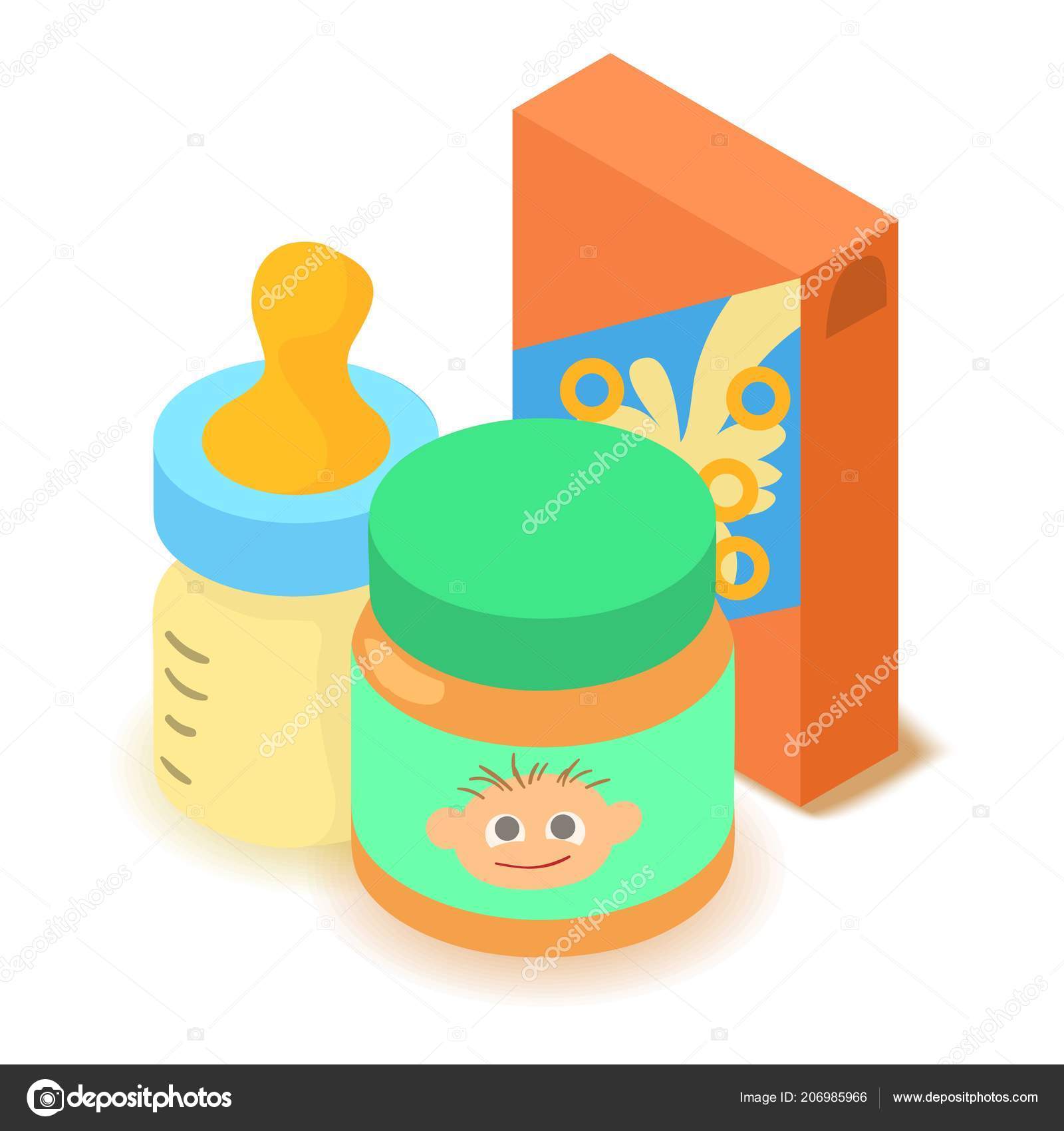 Baby Food Icon Cartoon Isometric 3d Style Vector Image By C Ylivdesign Vector Stock 206985966