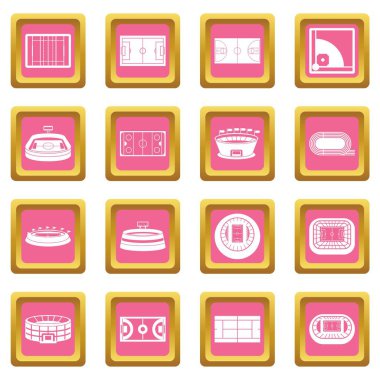 Spor Stadyumu simgeler pembe