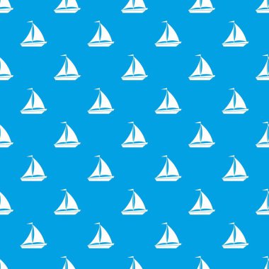 Yelken desen kesintisiz mavi ile tekne