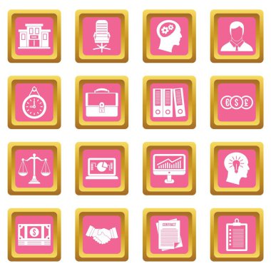 Bankacılık simgeler pembe