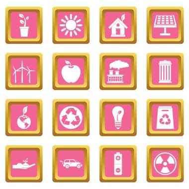 Ekoloji simgeler pembe