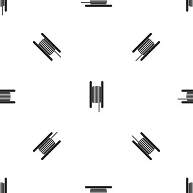 Elektrik kablo bobini desen sorunsuz siyah