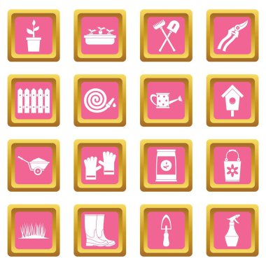 Bahçe simgeler pembe