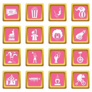 Sirk eğlence simgeler pembe
