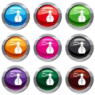 Parfüm şişesi buharlaştırıcı ile 9 koleksiyonu ayarla