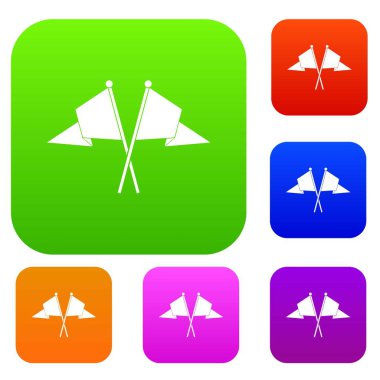 İki bayrak koleksiyonu ayarla